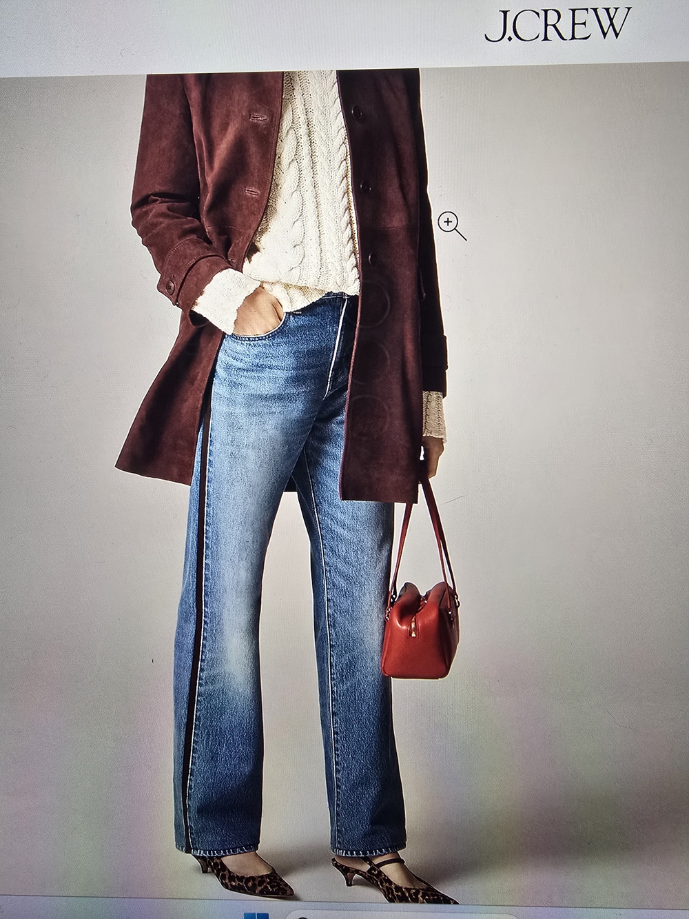 J. Crew Blue Straight-Leg Jeans with Side Stripe